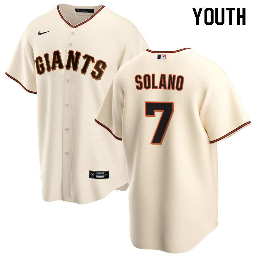 Nike Youth #7 Donovan Solano San Francisco Giants Baseball Jerseys Sale-Cream
